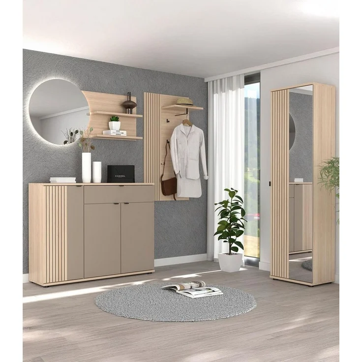 Innostyle Schuhschrank PISA Schuhschrank (1-St) Soft Close, AB- Kante, 1 Schublade, 8 Fächer – Bild 1