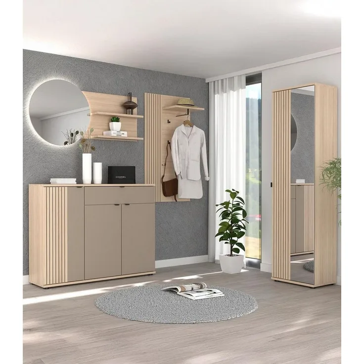 Innostyle Schuhschrank PISA Schuhschrank (1-St) Soft Close, AB- Kante, 1 Schublade, 8 Fächer