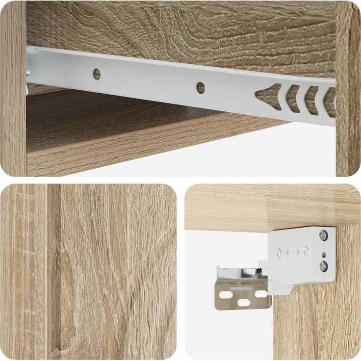 vidaXL Wandmontierter Beistelltisch Sonoma-Eiche 59 x 34,5 x 17 cm 898147 – Bild 8