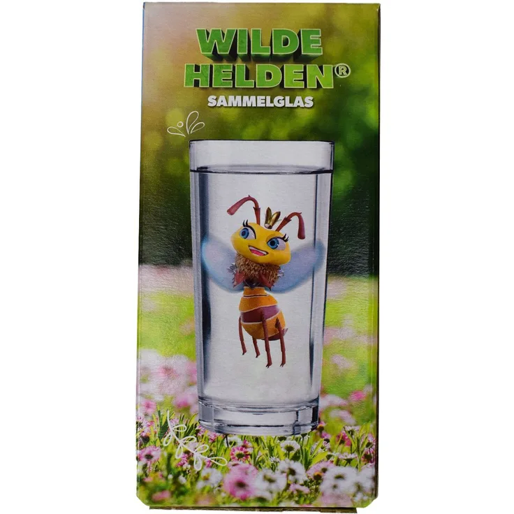 Trinkglas ca. 270 ml Wilde Helden Wasserglas Motiv wählbar Sammelglas Kinderglas Bea Biene