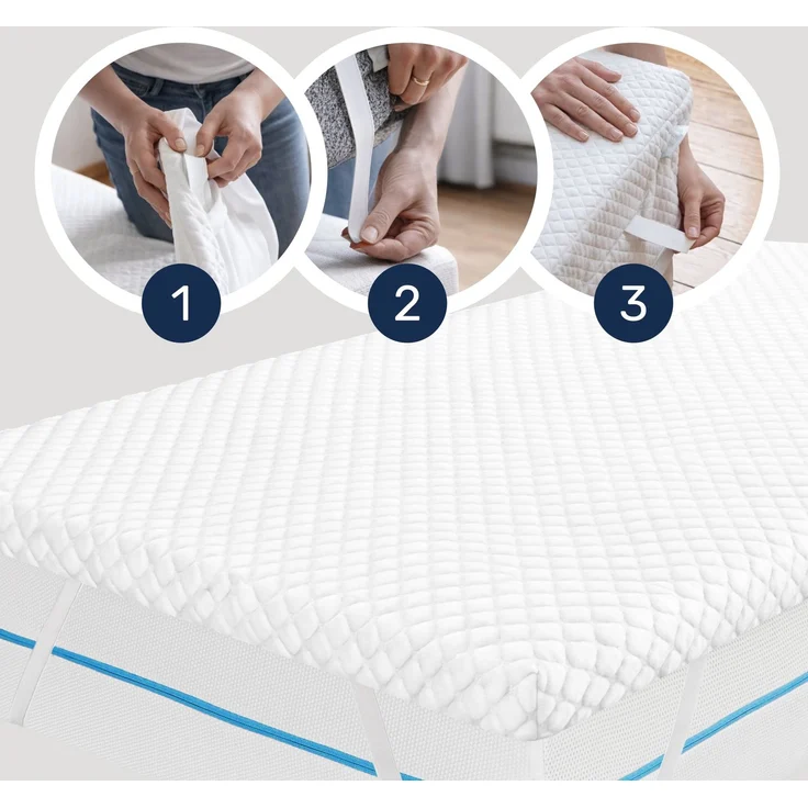 Dailydream “Model M“ viscoelastischer Matratzentopper mit Memory Foam Effekt, Weiß, 140 x 200 x 5 cm – Bild 5