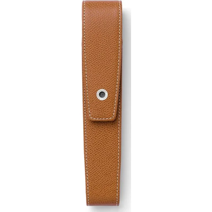 Graf von Faber-Castell Stecketui mit Magnetknopf für ein Schreibgerät Cognac genarbt