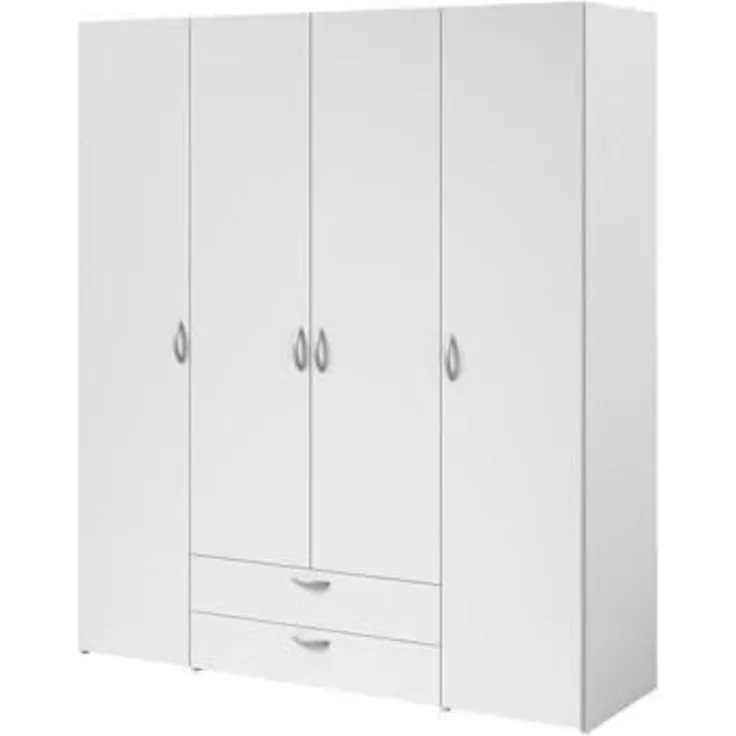 Parisot Daily 1 Kleiderschrank 4-türig Weiß 160x185 cm