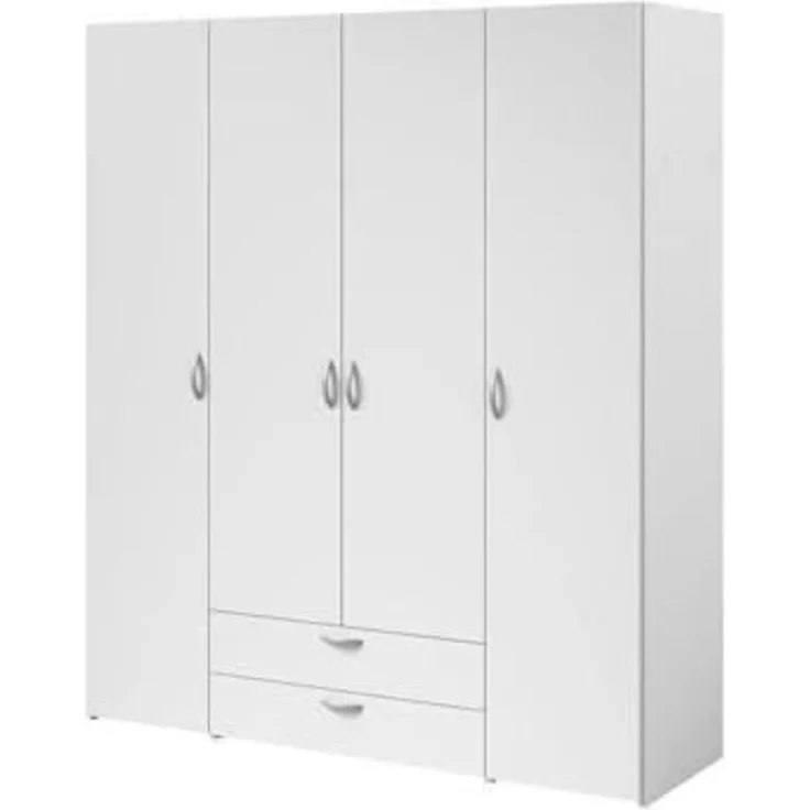 Parisot Daily 1 Kleiderschrank 4-türig Weiß 160x185 cm – Bild 1
