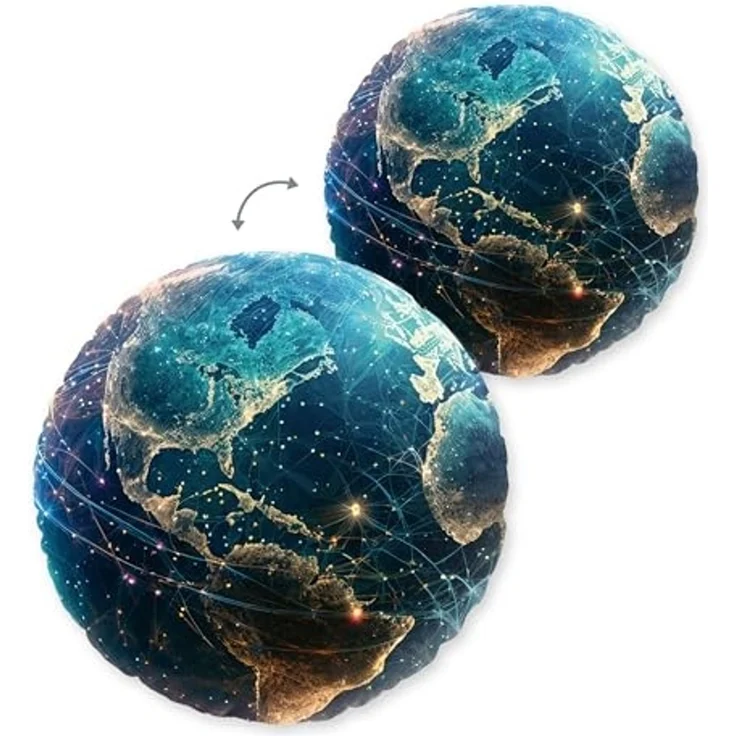 Herding Young Collection Dekokissen Young Collection Weltkugel, hochfarbig bedruckt – Bild 2