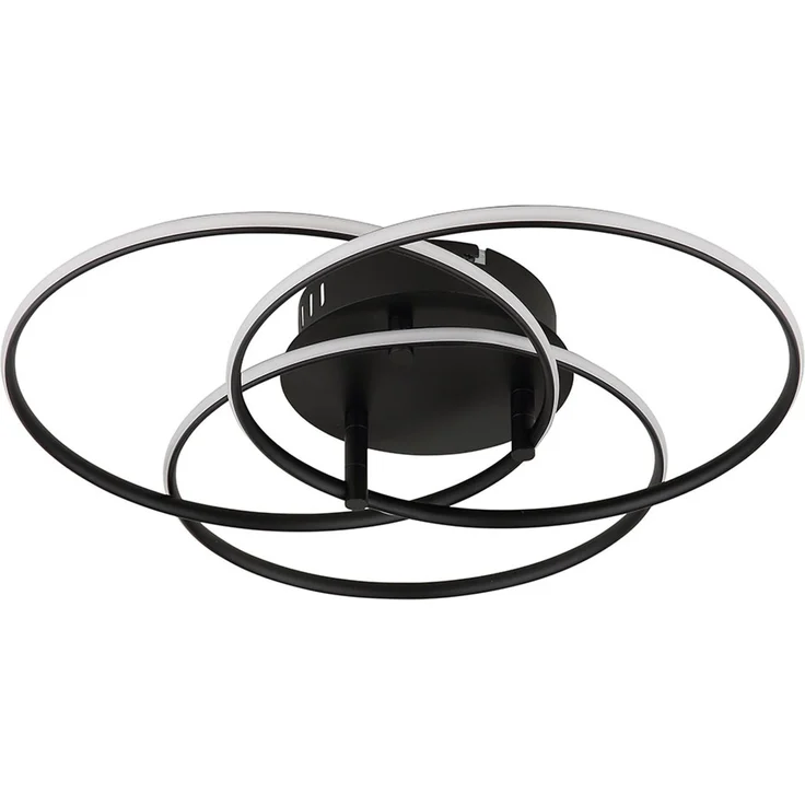LED Deckenleuchte, Alu, schwarz, neutralweiß, D 45,6 cm – Bild 4