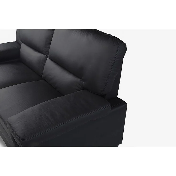 Vente-unique - MIMAS Couchgarnitur mit Sessel Leder Schwarz - B 90 cm x H 96 cm x L 168 cm210 cm104 cm – Bild 8