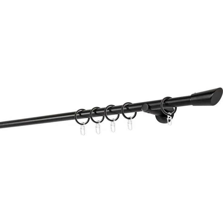ondeco Gardinenstange Rundrohr Wandabstand 6,5cm Rag, Ø 20 mm, 1-läufig-läufig, Wunschmaßlänge, Bohren, verschraubt