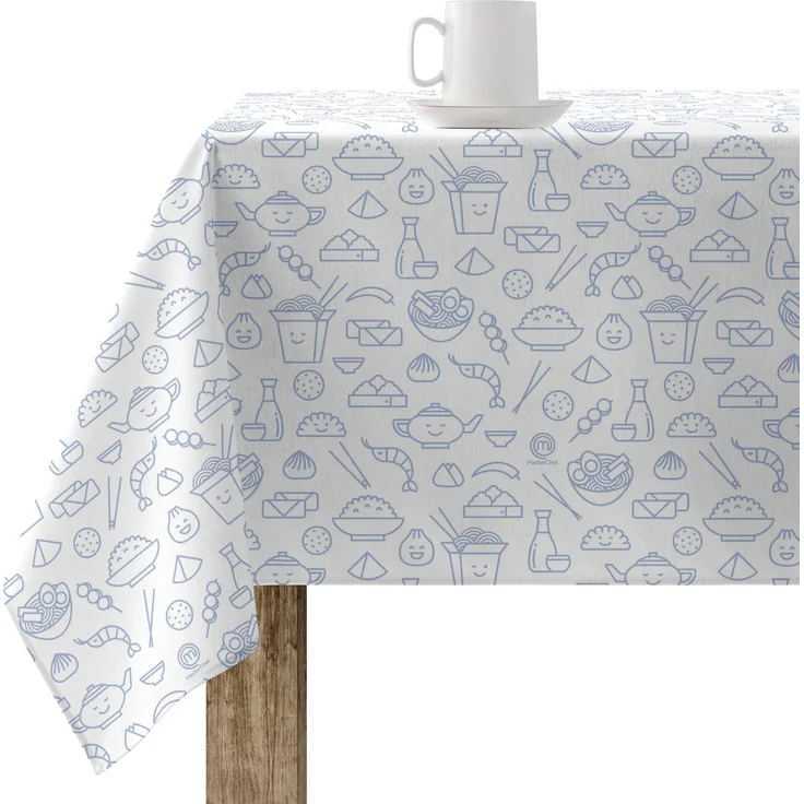Belum Tischdecke aus Kunstharz, schmutzabweisend, schmutzabweisend, Größe: 100x140 cm, Modell: 0400-61, Stoff: 100% Baumwolle, kein Wachstuch, sehr weich, wasserdicht, flüssigkeitsabweisend – Bild 1