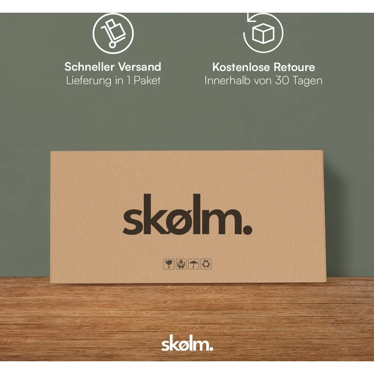 skølm 'Atria' Metallkommode, grau, 100x38x80 cm, Metallschrank mit 3 Fächern – Bild 7