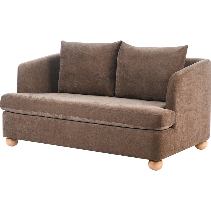 Sofa 2-Sitzer RATTVIK Chenillegewebe Braun – Bild 4