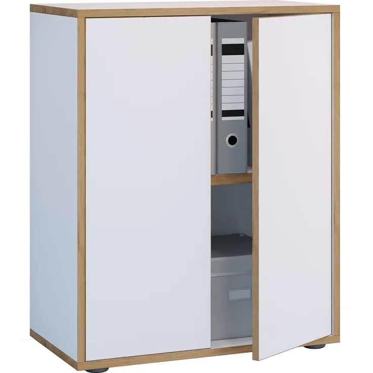 VCM Büroschrank Salia 920720 Weiß H. 74 x B. 60 x T. 33 cm
