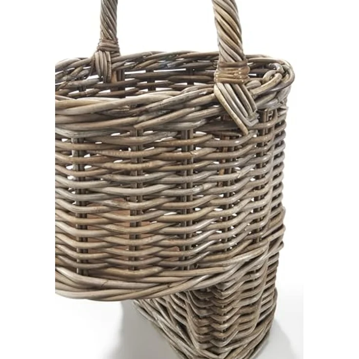 Kobolo Aufbewahrungskorb Treppenkorb Korb Rattan - kubu grey - mit Henkel – Bild 5