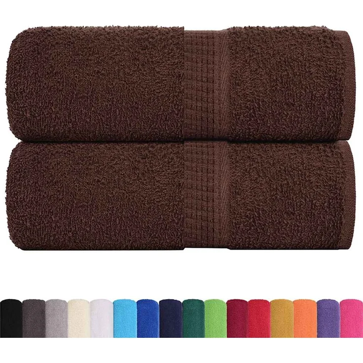 vidaXL Waschtücher FROGN 2 Stk. Braun 30x30 cm 360 g/m² 136752 – Bild 2