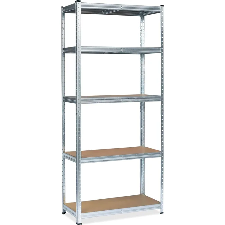 Grafner® Lagerregal 172 x 75 x 30 cm mit 5 Böden max. 375 kg Metall verzinkt Kellerregal Schwerlastregal