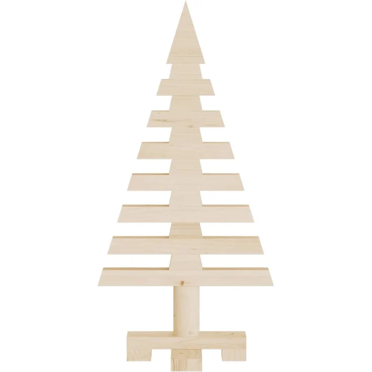 vidaXL Weihnachtsbaum Holz zum Schmücken 60 cm Massivholz Kiefer 357993 – Bild 4