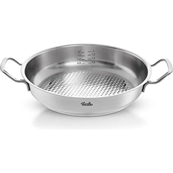 Fissler Original-Profi Collection / Edelstahl-Kochtopfset, 5-teilig, Topf mit Metall-Deckel (3 Kochtöpfe inkl. Deckel,1 Servierpfanne, 1 Stielkasserolle) - Induktion – Bild 4