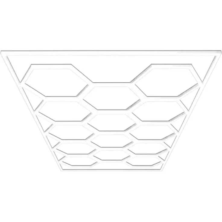 Barberpub Hexagon LED Garage Light, 68970LM 6500K Hexagon LED Beleuchtung für Werkstatt, Friseursalon, 14 Grid, LP005/nicht dimmbar, PVC-Rahmen – Bild 1