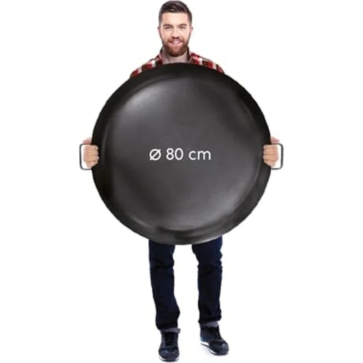 Feuerschale XXL Porto 80 x 57 x 80 cm Naturstahl Schwarz – Bild 5