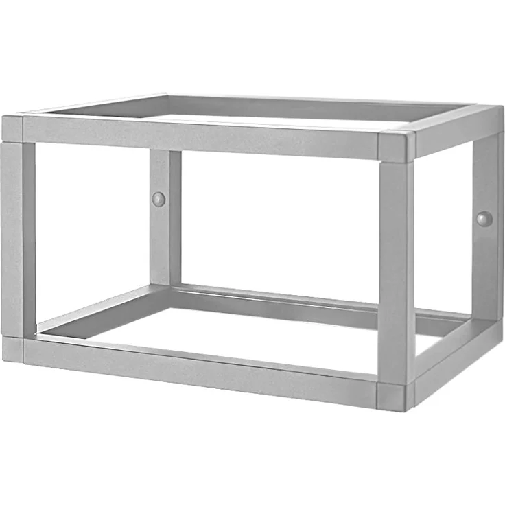 Aluments Quader-Rack Regal in EDELSTAHLOPTIK mit 30 cm Höhe und 90 cm Breite / Regalsystem / Modulregal – Bild 2