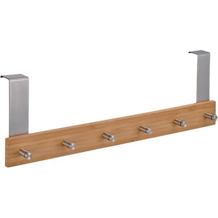 HI Türgarderobe mit 6 Haken 40 x 4,8 x 12 cm Bambus