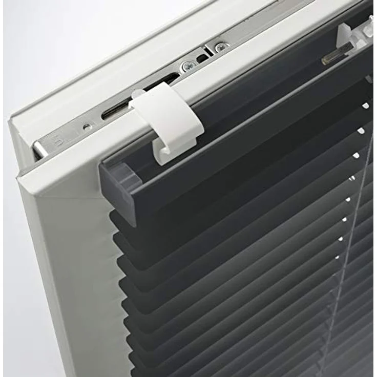Deco Company Alu-Jalousie ohne Bohren, Zum Klemmen, Inkl. Klemmträgern, Sichtschutz, Lichtschutz, Blendschutz, Aluminium-Jalousie, Schiefer, 90 x 220 cm – Bild 2