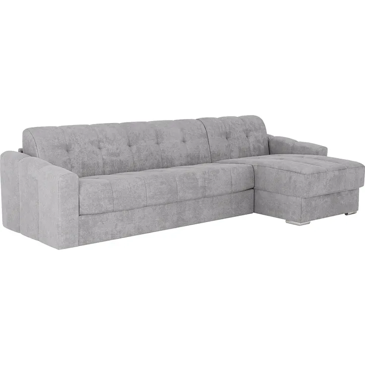 Vente-unique - DARIELO Sofa Stoff Grau - B 223 cm152 cm x H 93 cm x L 295 cm – Bild 5