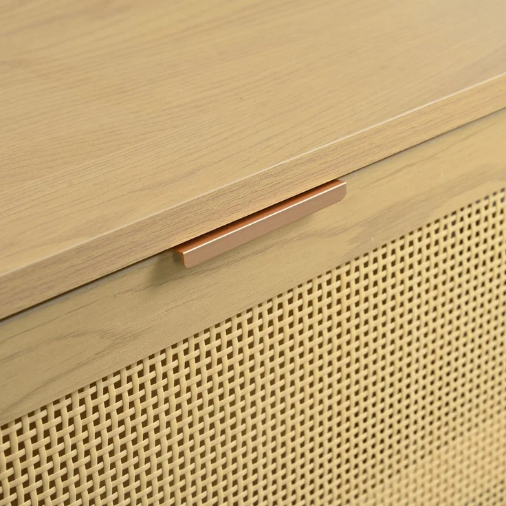 ZUBALIYA Schuhschrank 100 x 25 x 90 cm, aus Spanplatte, Helle Eiche – Bild 22