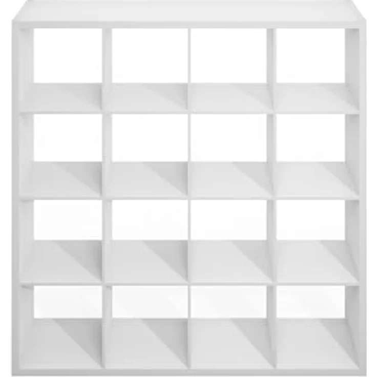 Furinno Simple Würfel-Aufbewahrungsorganizer, 16-Würfel Display-Regal, offenes Rückseitenregal, Aufbewahrungsregale, extra Dickes Gestell, Weiß – Bild 7