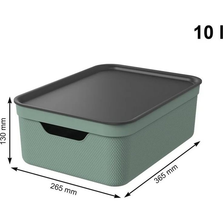 ROTHO Aufbewahrungsbox 3er Set Aufbewahrungsbox mit Deckel 10L JIVE – Bild 2