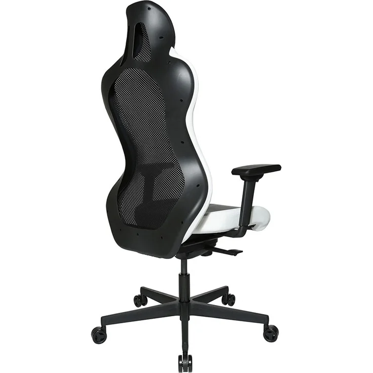 Gamer-Drehstuhl Star Plus / Sitness RS Sport Plus, Kunstleder, Netzstoff, Schwarz, Weiß – Bild 4