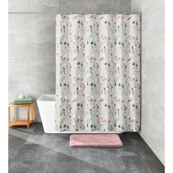 Kleine Wolke Duschvorhang Flores Multicolor, 180 x 200 cm – Bild 2