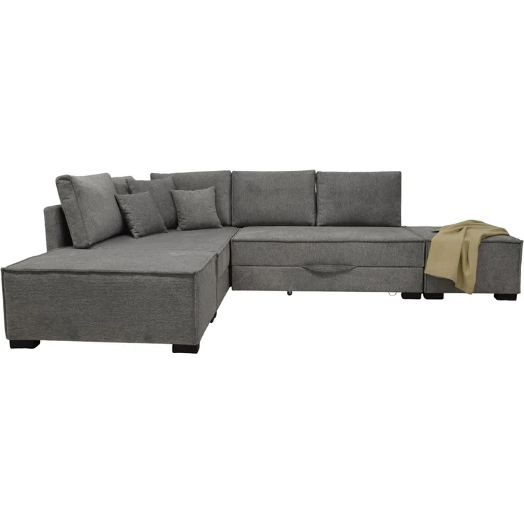 Home affaire Ecksofa Night & Day L-Form, B: 316 cm mit Dauer-Schlaffunktion 180x200 cm, Set: Sofa & Hocker, Schlaffunktion, Bettkasten & Kissen, Boxspringbett – Bild 2