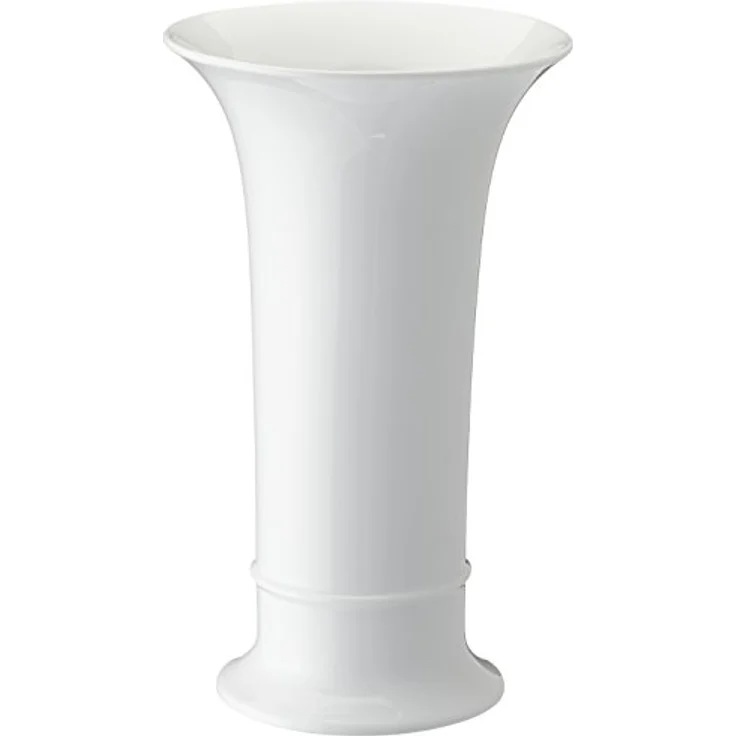Goebel Kaiser Porzellan Trompete Vase, Handarbeit aus glasiertem Porzellan, weiß, 25 x 14 cm, 14-001-68-9