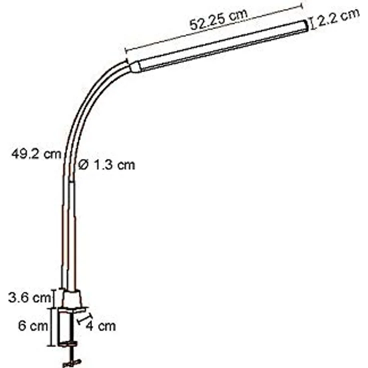 ALCO 936-11 Schreibtischlampe schwarz, 8 W LED mit 3-fach Dimmer und Tischklemme – Bild 4