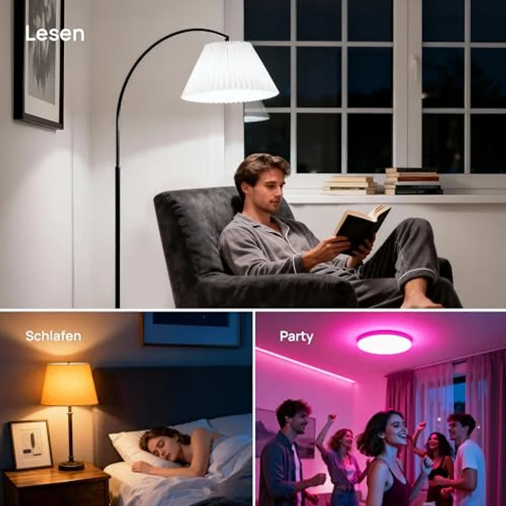 Linkind Matter smart glühbirne E27, 1600lm smart homekit lampe (104 Szenen) 14W ersetzt 100W WLAN LED Lampe RGBTW 2,4-GHz kompatibel Apple HomeKit/Alexa/Siri/Google/SmartThings, 4 Stück – Bild 8