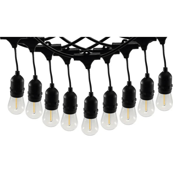 Biergarten-Lichterkette "CT-BGL 10Solar" 2m + 4,5m, 10x Filament Led Lampe, IP44 – Bild 4