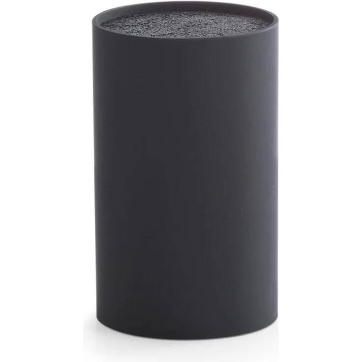 ZELLER PRESENT Messerblock Kunststoff mit Borsteneinsatz 18cm Ø11cm schwarz