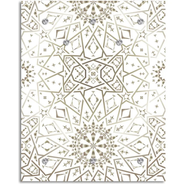 Queence Garderobe - "Guney" Druck auf hochwertigem Arcylglas inkl. Edelstahlhaken und Aufhängung, Format: 100x120cm