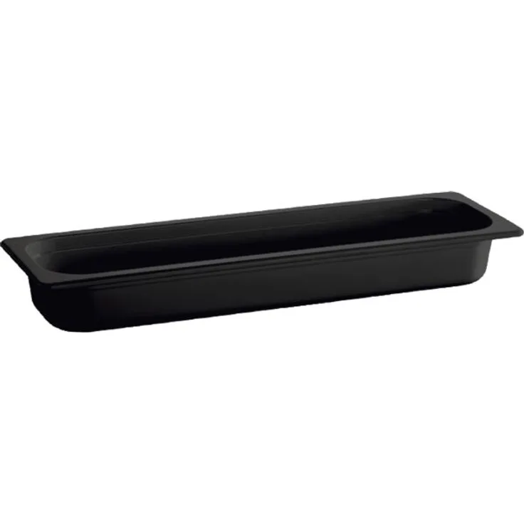 APS Ecoline GN-Behälter GN 2/4, schwarz, 3,00 Liter, 65 mm tief mit Stapelnocke