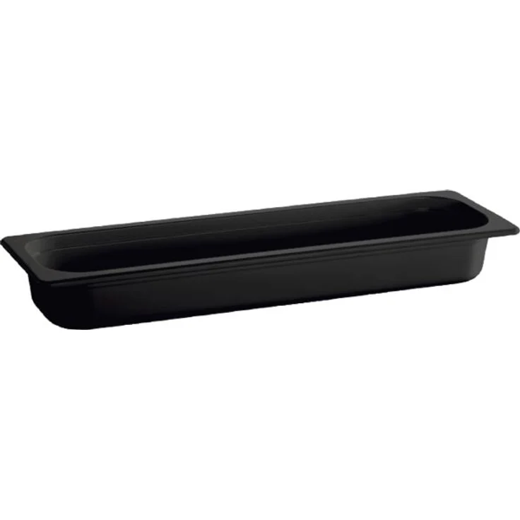 APS Ecoline GN-Behälter GN 2/4, schwarz, 3,00 Liter, 65 mm tief mit Stapelnocke – Bild 1