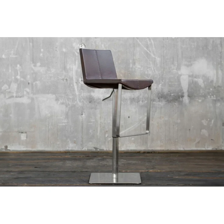KAWOLA Barhocker FES Barstuhl höhenverstellbar drehbar dunkelbraun 85 x 51 x 42 cm – Bild 4