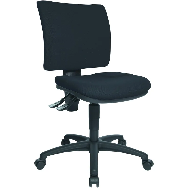 Topstar Bürodrehstuhl U 50, schwarz ohne Armlehnen-Teppichbodenrollen – Bild 2