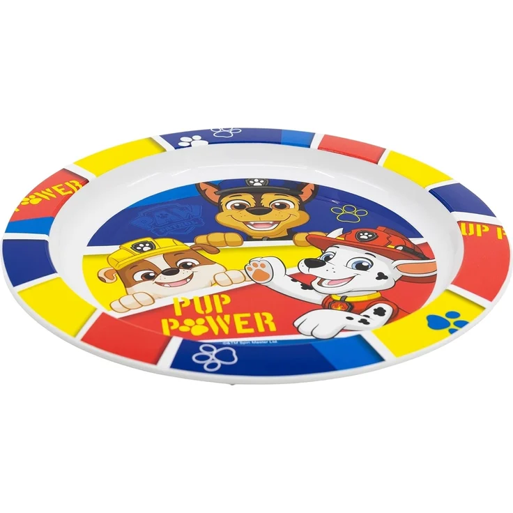 KINDERTELLER AUS BPA-FREIEM KUNSTSTOFF. MIKROWELLENSICHER | PAW PATROL PUP POWER – Bild 2