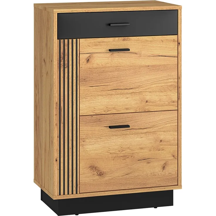 Flur Schuhschrank in Gold Craft Eiche VINICA-131