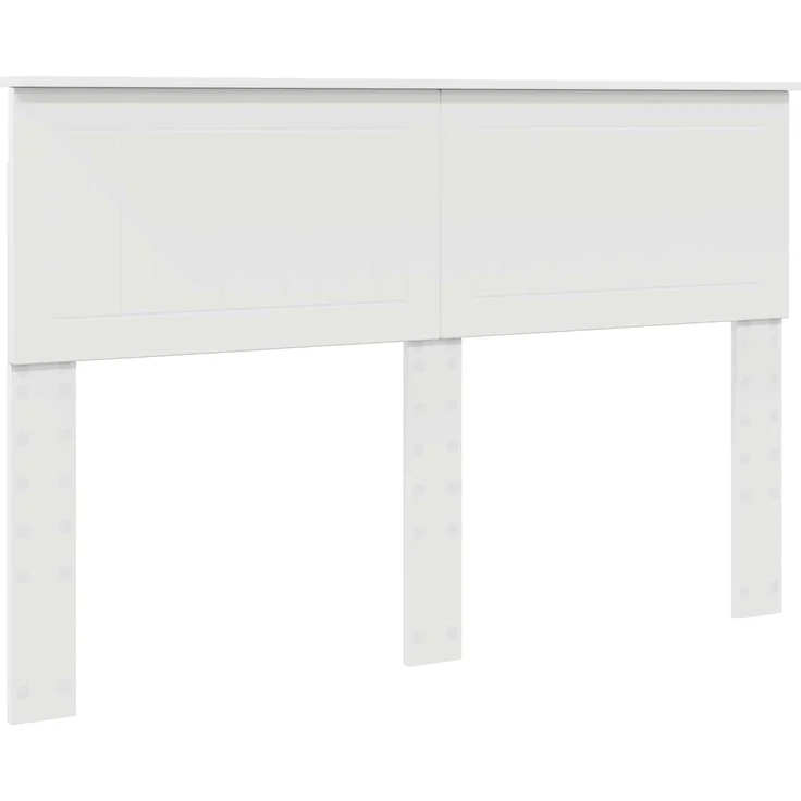 vidaXL Bettrahmen mit Kopfteil Weiß 140 x 190 cm Massives Kiefernholz 3410600 – Bild 5