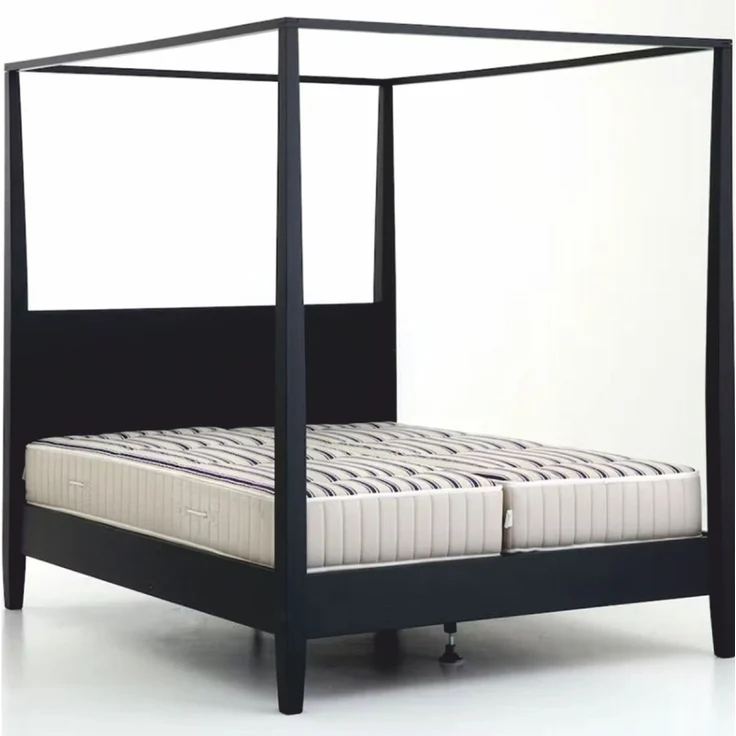 Casa Padrino Landhausstil Himmelbett Schwarz - Verschiedene Größen - Schlafzimmer Möbel Grösse – Bild 2