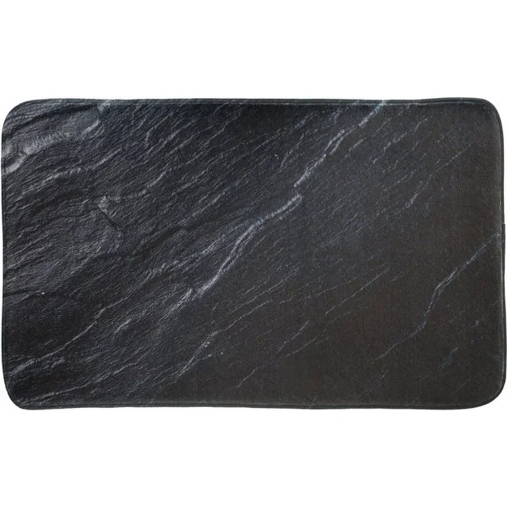 Sanilo Badematte Granit, Höhe 15 mm, rutschhemmend beschichtet, fußbodenheizungsgeeignet, schnell trocknend, Polyester, rechteckig, Badteppich, super weich, Granitoptik, bedruckt, waschbar – Bild 4