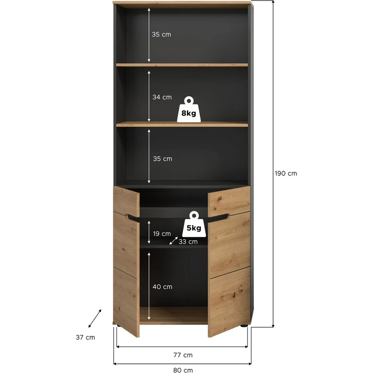 Canu Aktenregal in Artisan Nachbildung – Bild 4