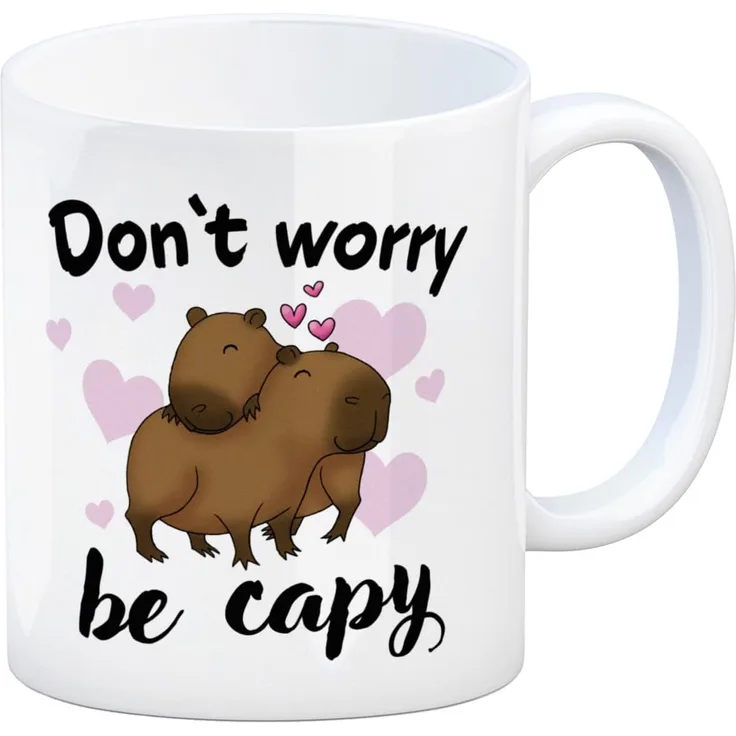 speecheese Tasse Don’t worry be capy Capybara Kaffeebecher